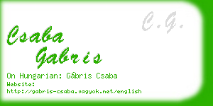 csaba gabris business card