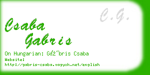 csaba gabris business card